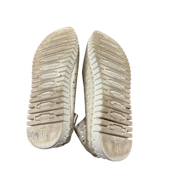 Ilse Jacobsen Hornbaek Tulip Slip On Flats Metallic Gold Size 39 Travel Cruise - Picture 6 of 7